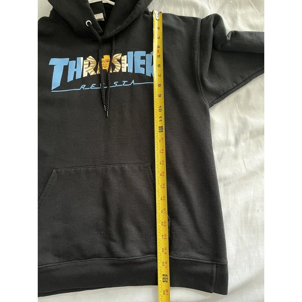 Thrasher Hoodie Sweatshirt Pullover Revista Argentina Black Size Small Skater - Picture 7 of 9